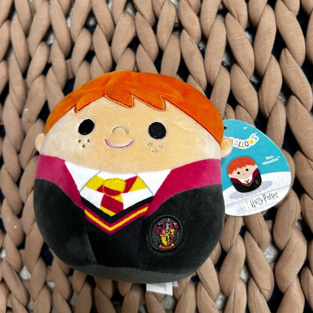 Squishmallows Harry Potter Character Ron Weasley Plush - Orange and Black 8”